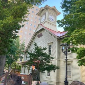 札幌時計台にて
