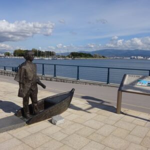 新島襄渡航の像（ベイエリアにあります）
