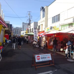 函館朝市の様子